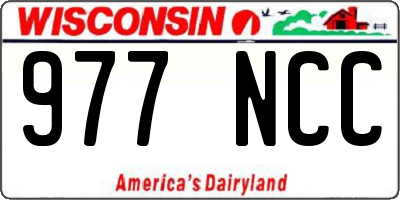 WI license plate 977NCC