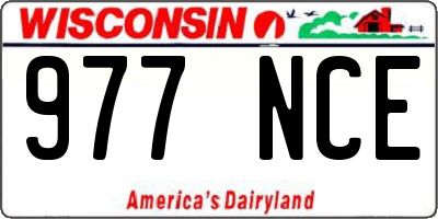 WI license plate 977NCE