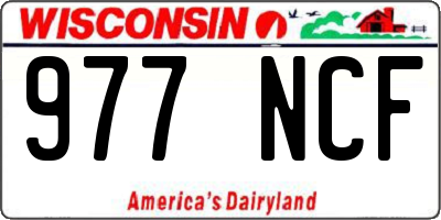 WI license plate 977NCF