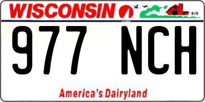 WI license plate 977NCH