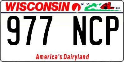 WI license plate 977NCP