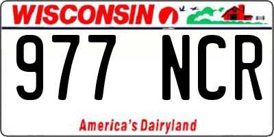 WI license plate 977NCR