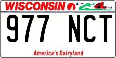 WI license plate 977NCT