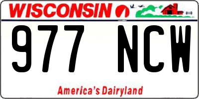 WI license plate 977NCW