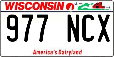 WI license plate 977NCX