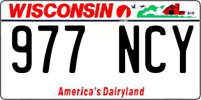 WI license plate 977NCY