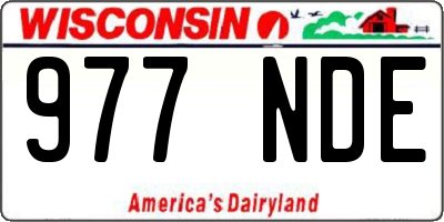 WI license plate 977NDE