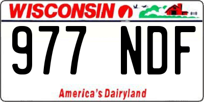 WI license plate 977NDF