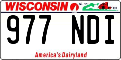 WI license plate 977NDI