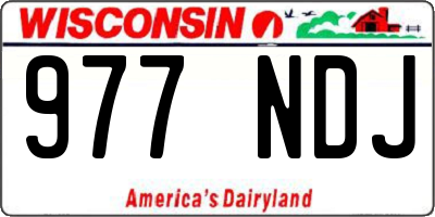 WI license plate 977NDJ