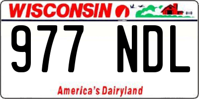 WI license plate 977NDL