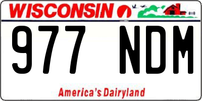 WI license plate 977NDM