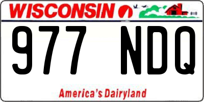 WI license plate 977NDQ