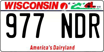WI license plate 977NDR
