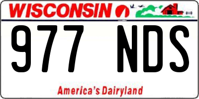 WI license plate 977NDS