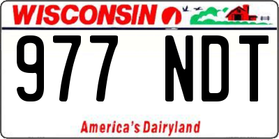 WI license plate 977NDT