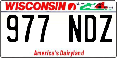 WI license plate 977NDZ