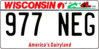 WI license plate 977NEG