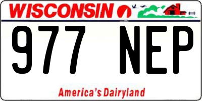 WI license plate 977NEP