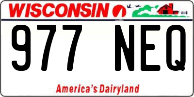WI license plate 977NEQ