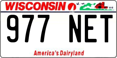 WI license plate 977NET