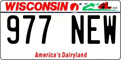 WI license plate 977NEW