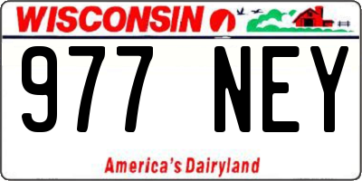 WI license plate 977NEY