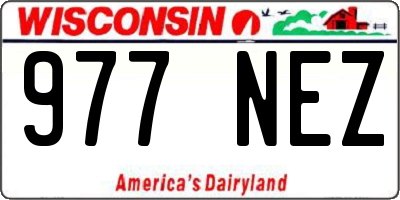 WI license plate 977NEZ