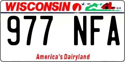 WI license plate 977NFA