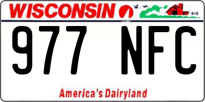 WI license plate 977NFC
