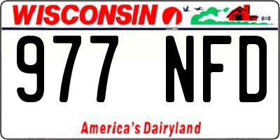 WI license plate 977NFD