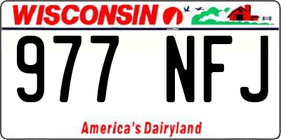 WI license plate 977NFJ