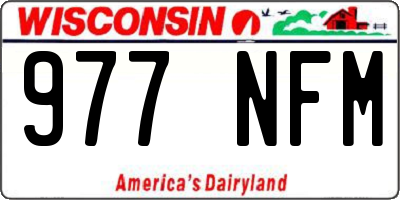 WI license plate 977NFM
