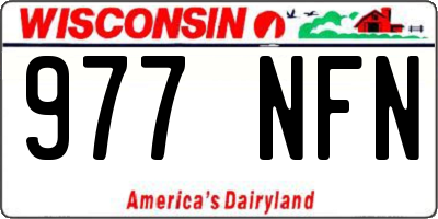 WI license plate 977NFN