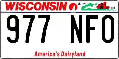 WI license plate 977NFO