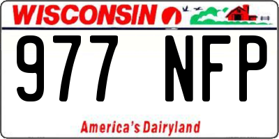 WI license plate 977NFP