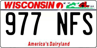 WI license plate 977NFS