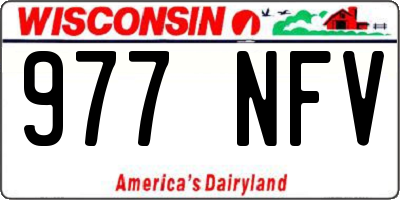 WI license plate 977NFV