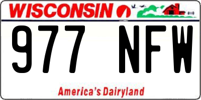 WI license plate 977NFW