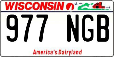 WI license plate 977NGB