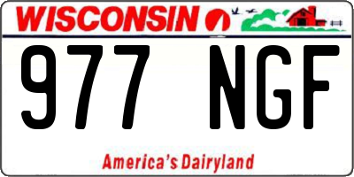 WI license plate 977NGF