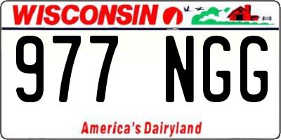 WI license plate 977NGG