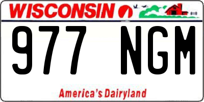 WI license plate 977NGM