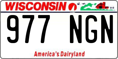 WI license plate 977NGN