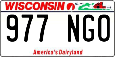 WI license plate 977NGO