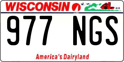 WI license plate 977NGS