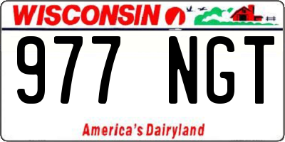 WI license plate 977NGT