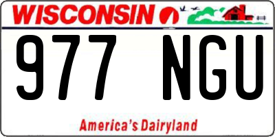 WI license plate 977NGU