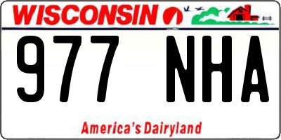 WI license plate 977NHA