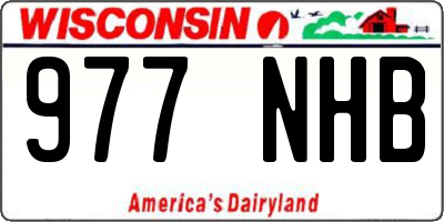 WI license plate 977NHB